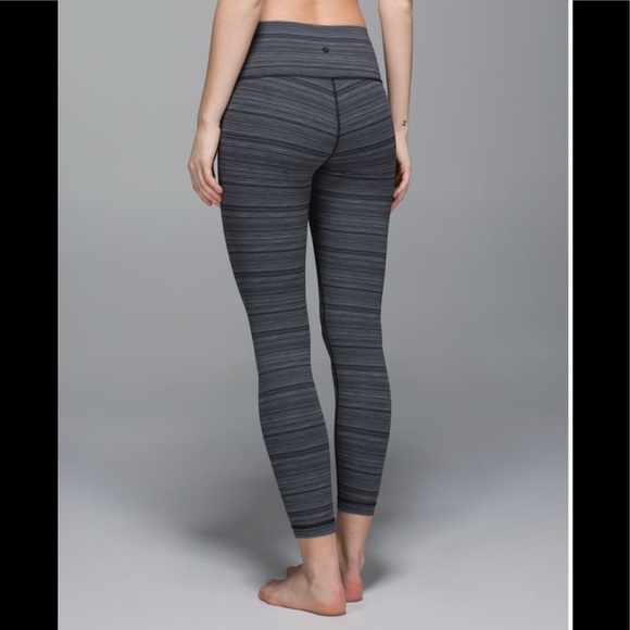 Lululemon High Times Pant *Luxtreme in Cyber Stripe Deep Coal Black - Picture 2 of 8